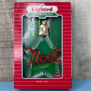 Hallmark Holiday Magic Light Ornament  Bright Noel 1987